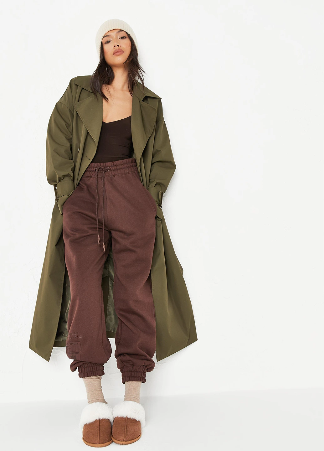 Плащ Missguided тренчкот на гудзиках демісезон (276135958)