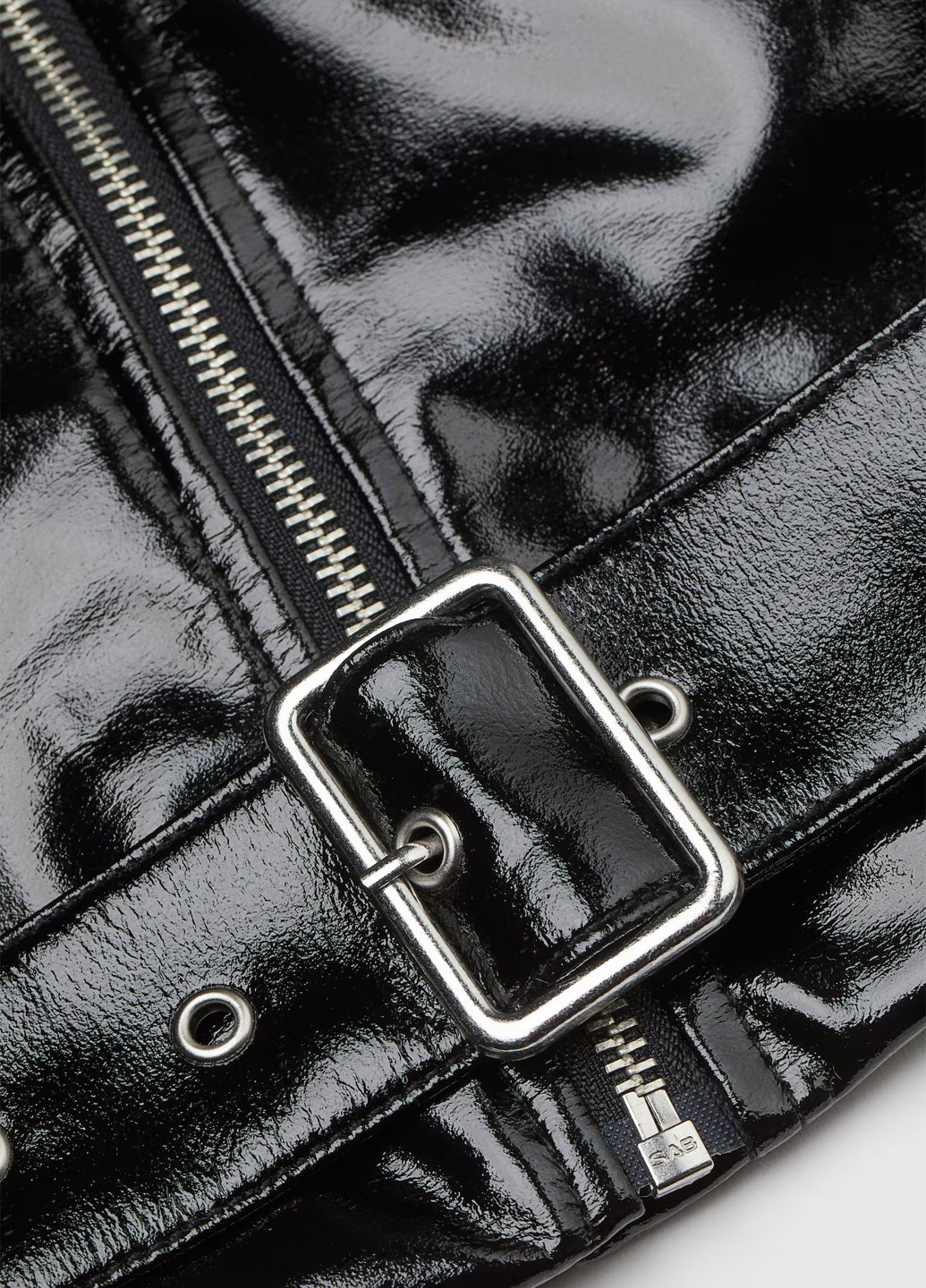 Черная демисезонная куртка косуха H&M