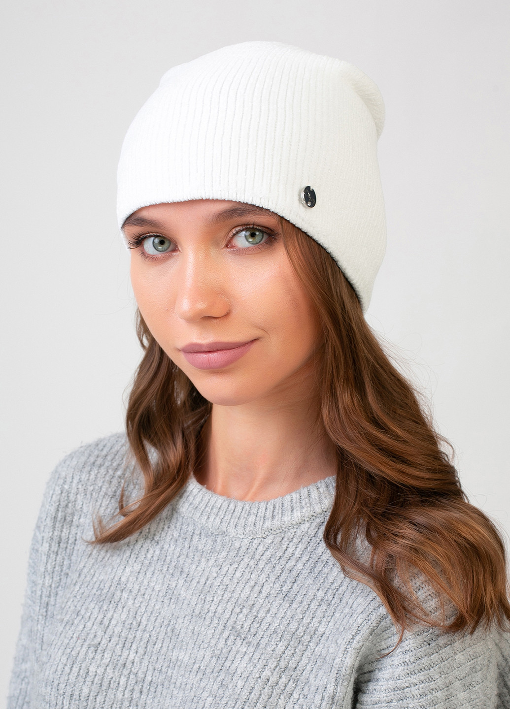 Высококачественная, мягкая, теплая зимняя женская шапка без подкладки 330027 Merlini (242216392)