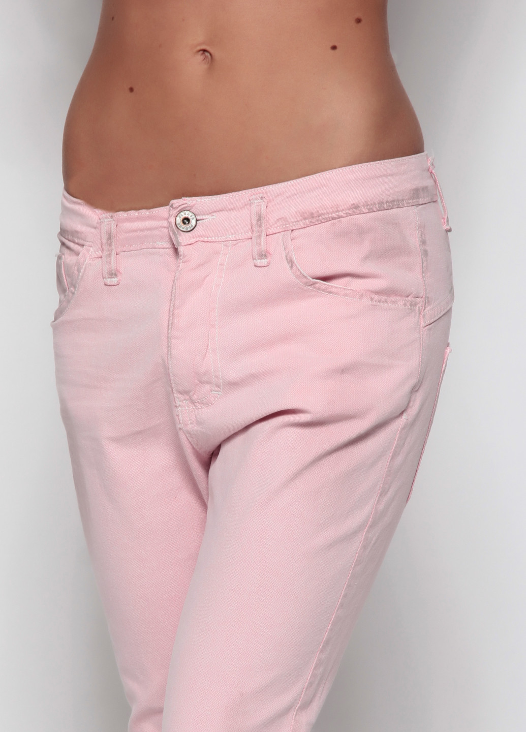 Розовые кэжуал демисезонные прямые брюки Please