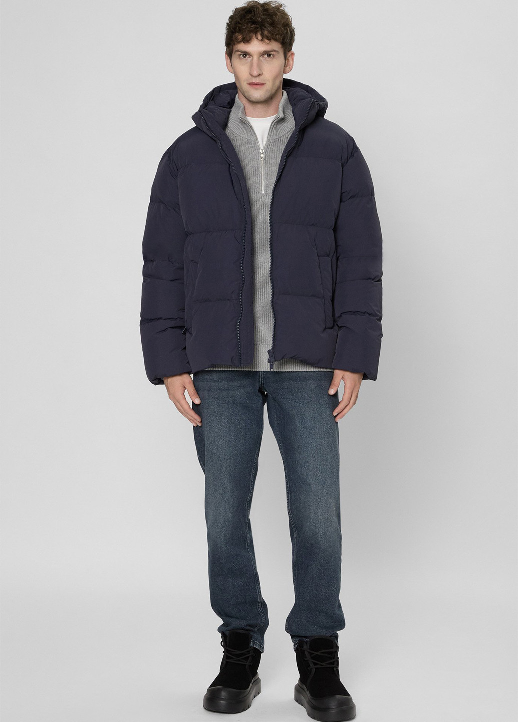 Темно-синий зимний Пуховик PRPY