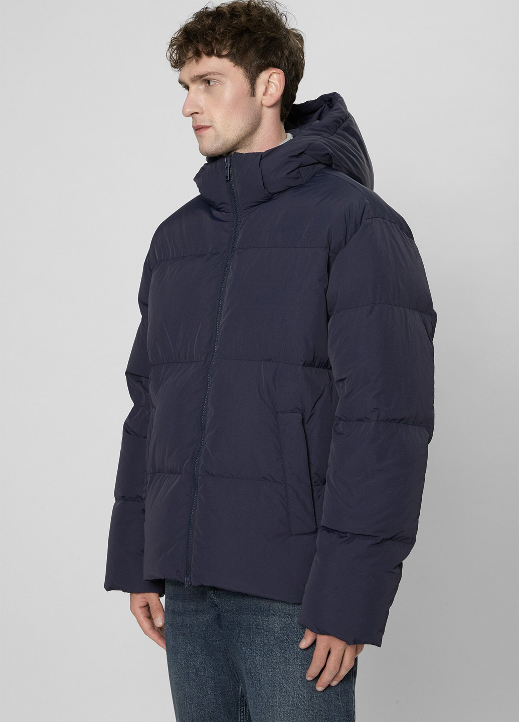 Темно-синий зимний Пуховик PRPY