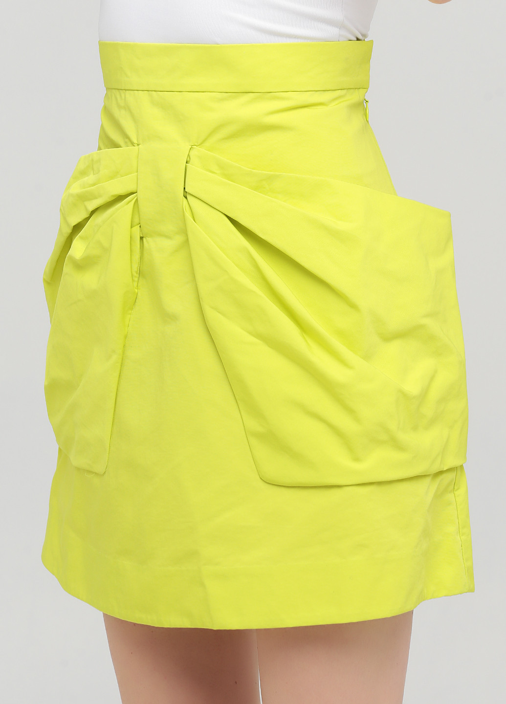 Кислотно-зеленая кэжуал однотонная юбка Cos а-силуэта (трапеция)