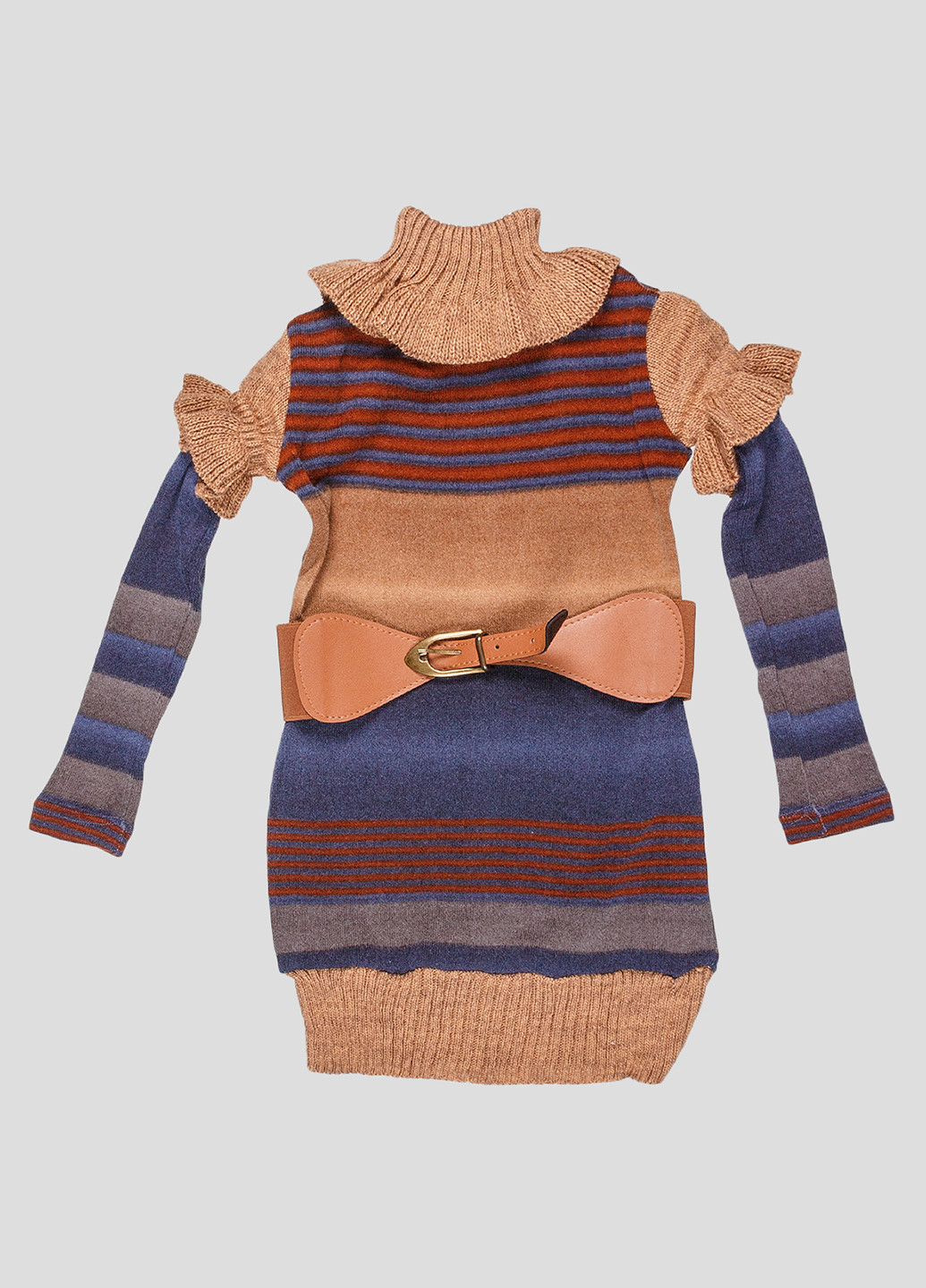 Комбинированное кэжуал платье платье-свитер Marions в полоску