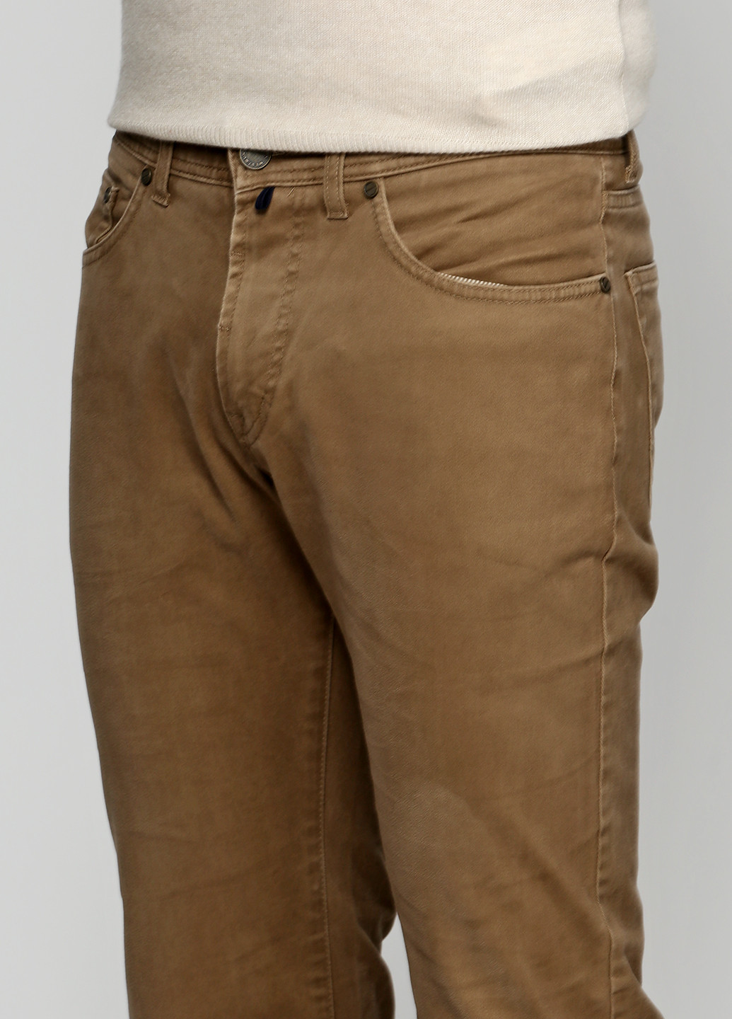 Светло-коричневые кэжуал демисезонные зауженные брюки Westbury