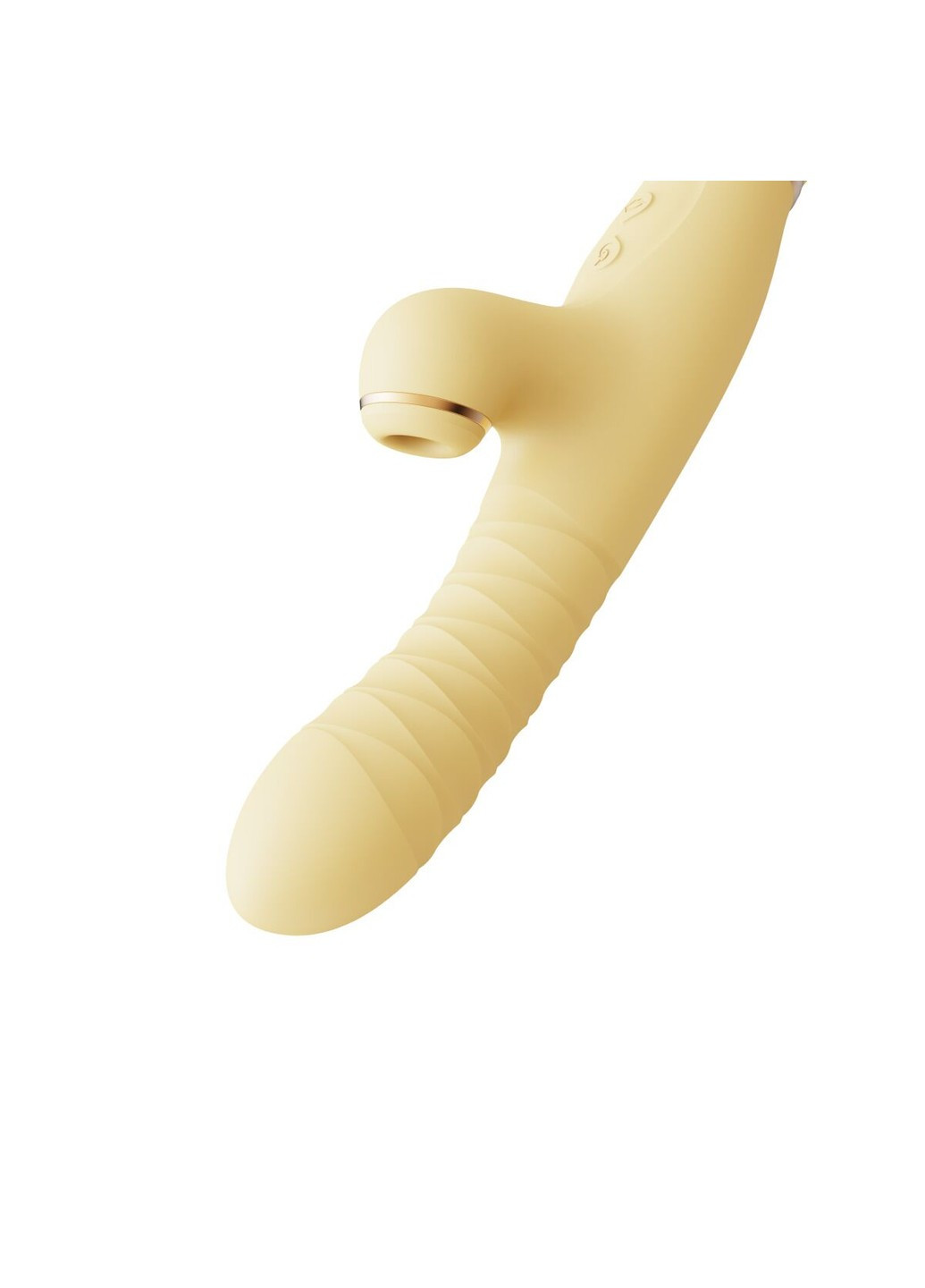 Пульсатор-вібратор із вакуумною стимуляцією клітора - ROSE Thruster Lemon Yellow Zalo (255786286)