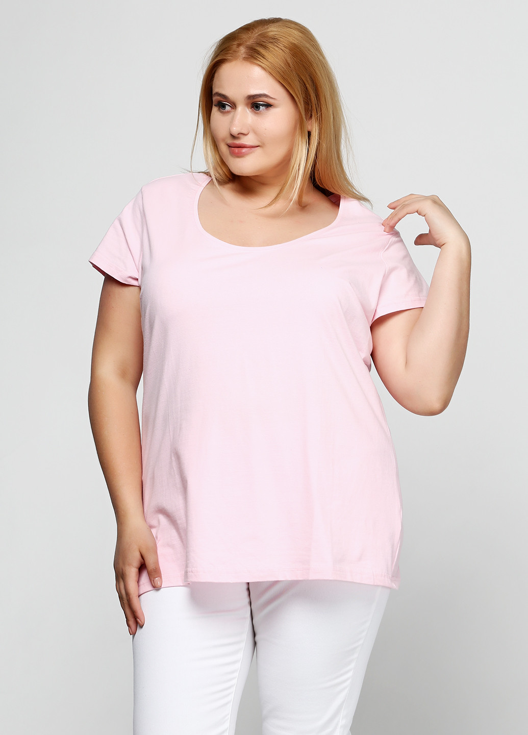Светло-розовая летняя футболка Ellos