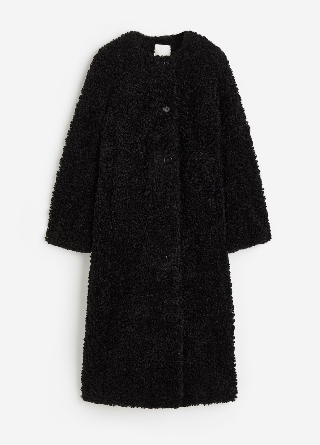 Черное демисезонное Пальто однобортное H&M