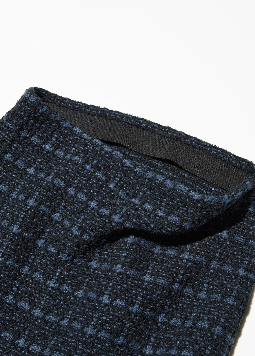 Синяя кэжуал в полоску юбка Uniqlo а-силуэта (трапеция)