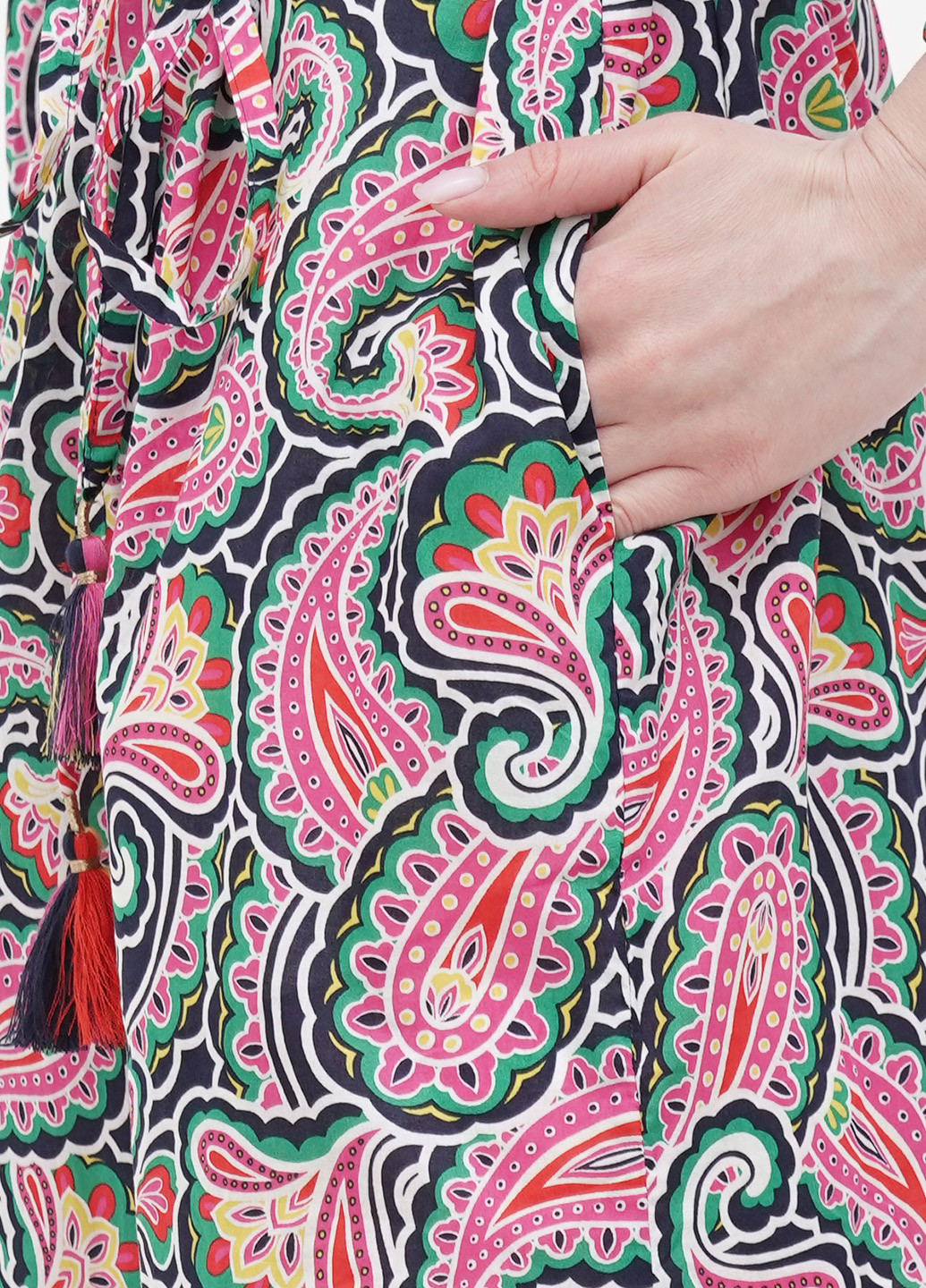 Комбинированное кэжуал платье Boden турецкие огурцы