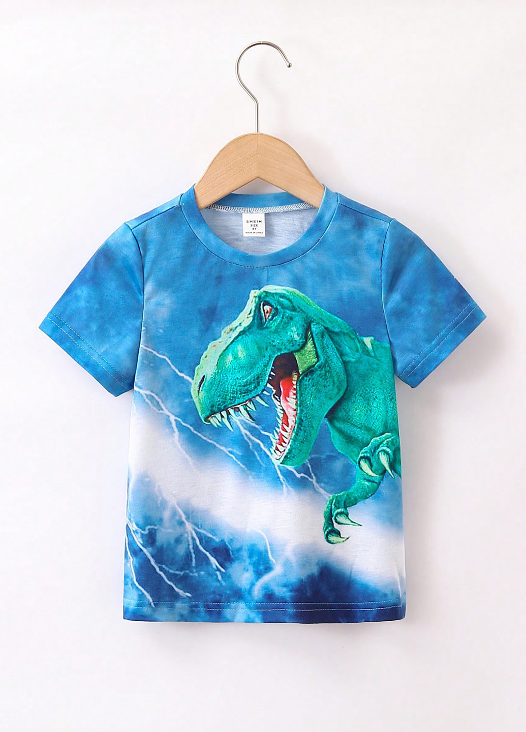 Блакитна літня футболка SHEIN