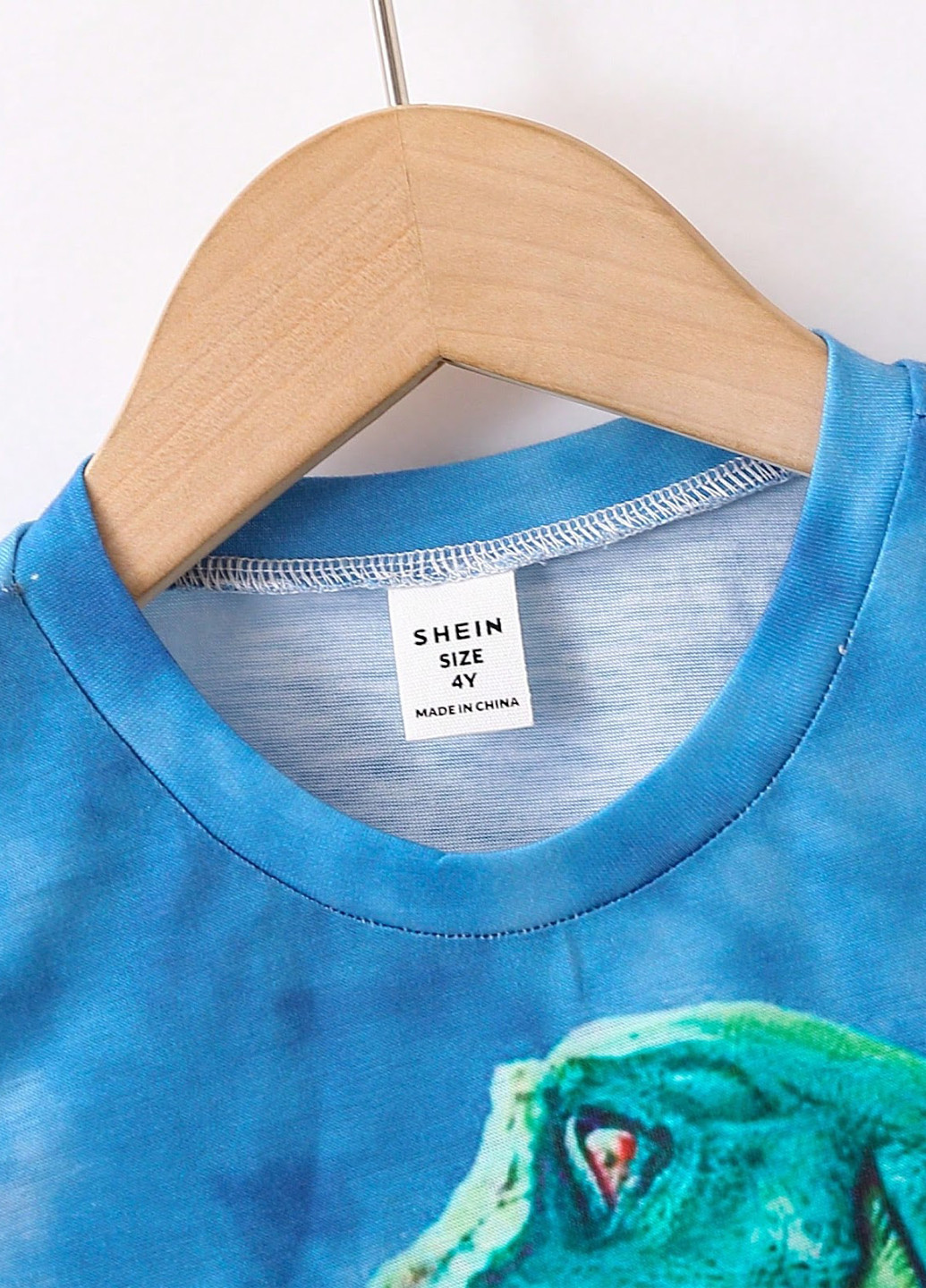 Блакитна літня футболка SHEIN