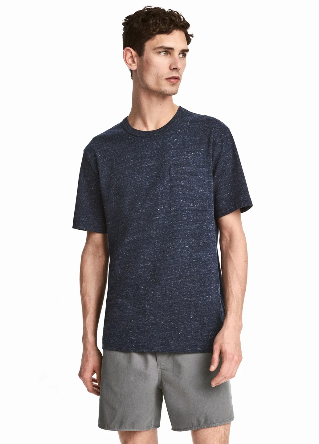 Темно-синяя футболка H&M