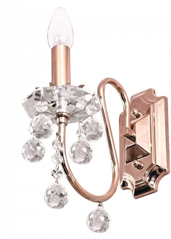 Бра настенное накладное в спальню хрустальное свеча классическое BCL-076W/1 Brille (253894242)