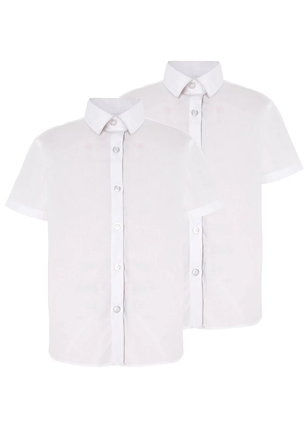 Белая кэжуал рубашка однотонная George