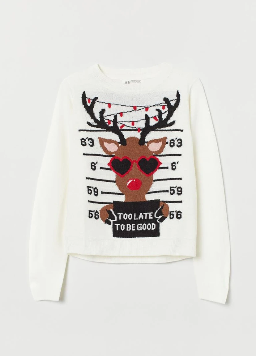 Білий демісезонний светр H&M