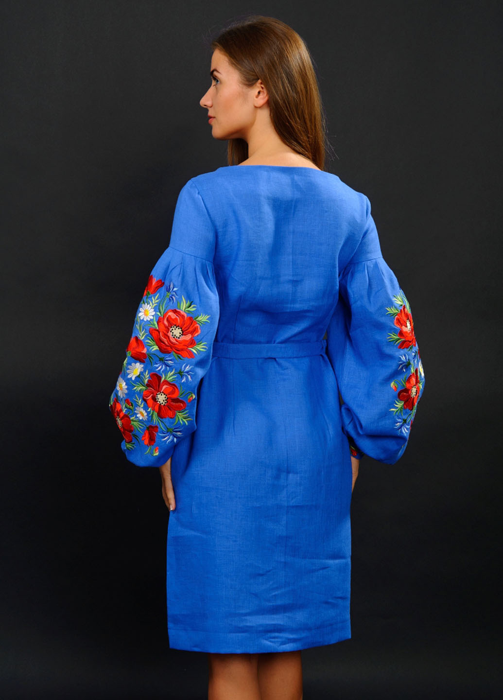 Синее кэжуал платье Vyshyvanka