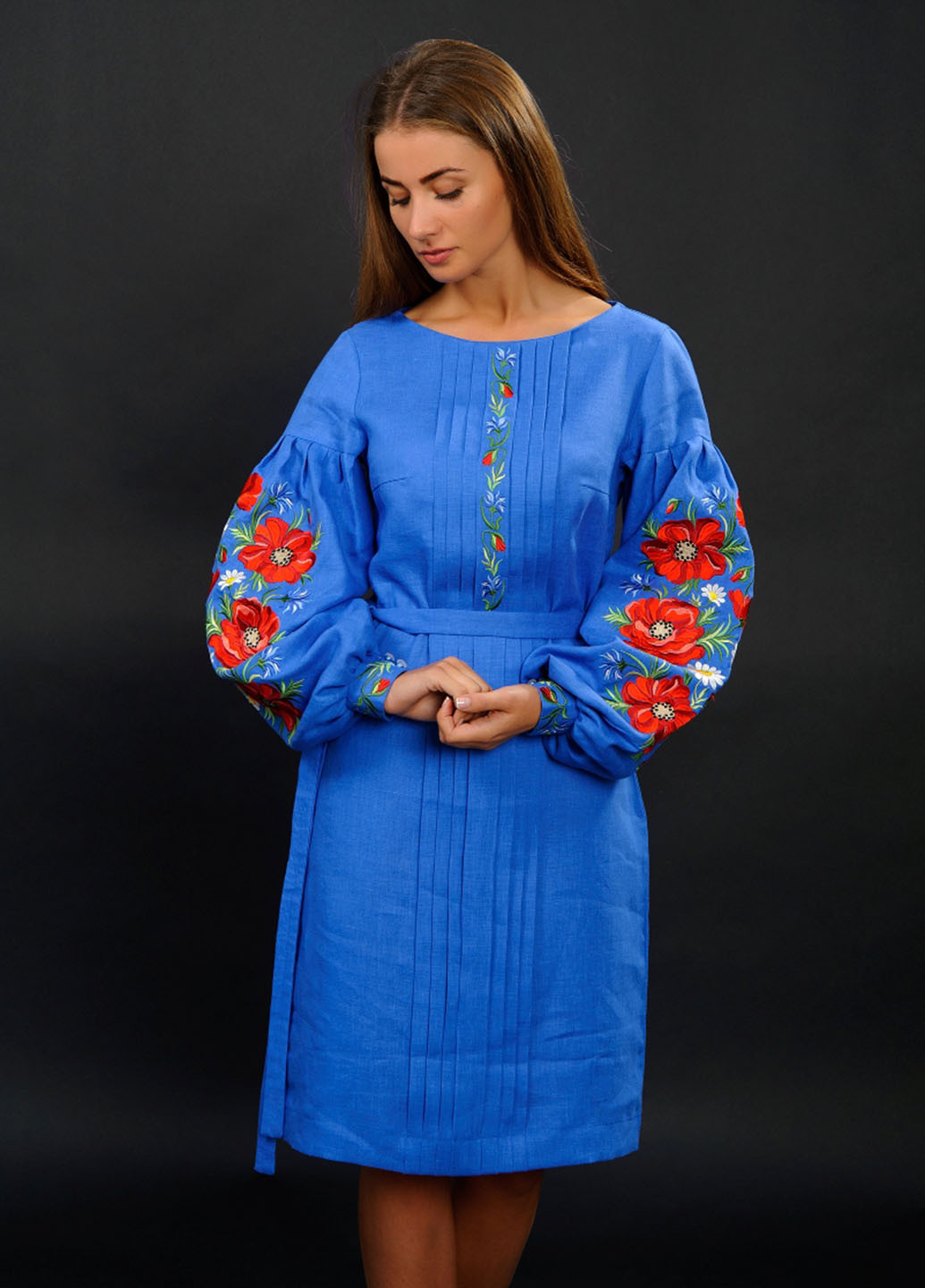 Синя кежуал сукня Vyshyvanka