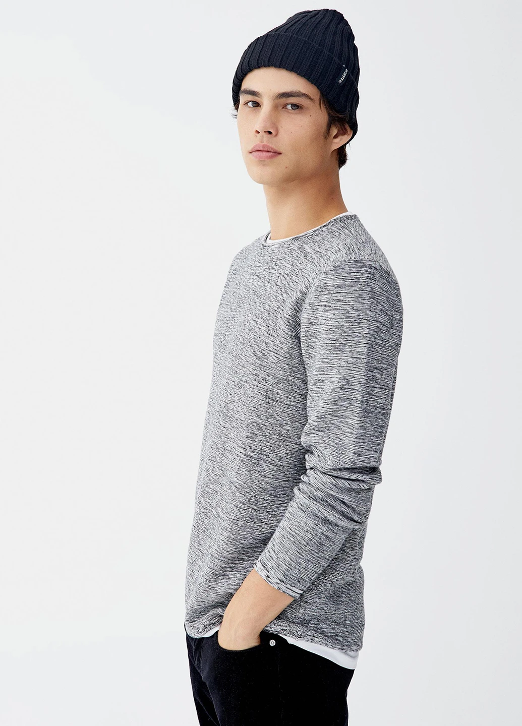 Світло-сірий демісезонний джемпер джемпер Pull & Bear