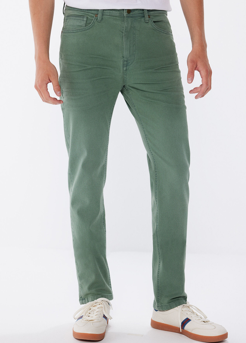 Зеленые демисезонные слим джинсы Springfield