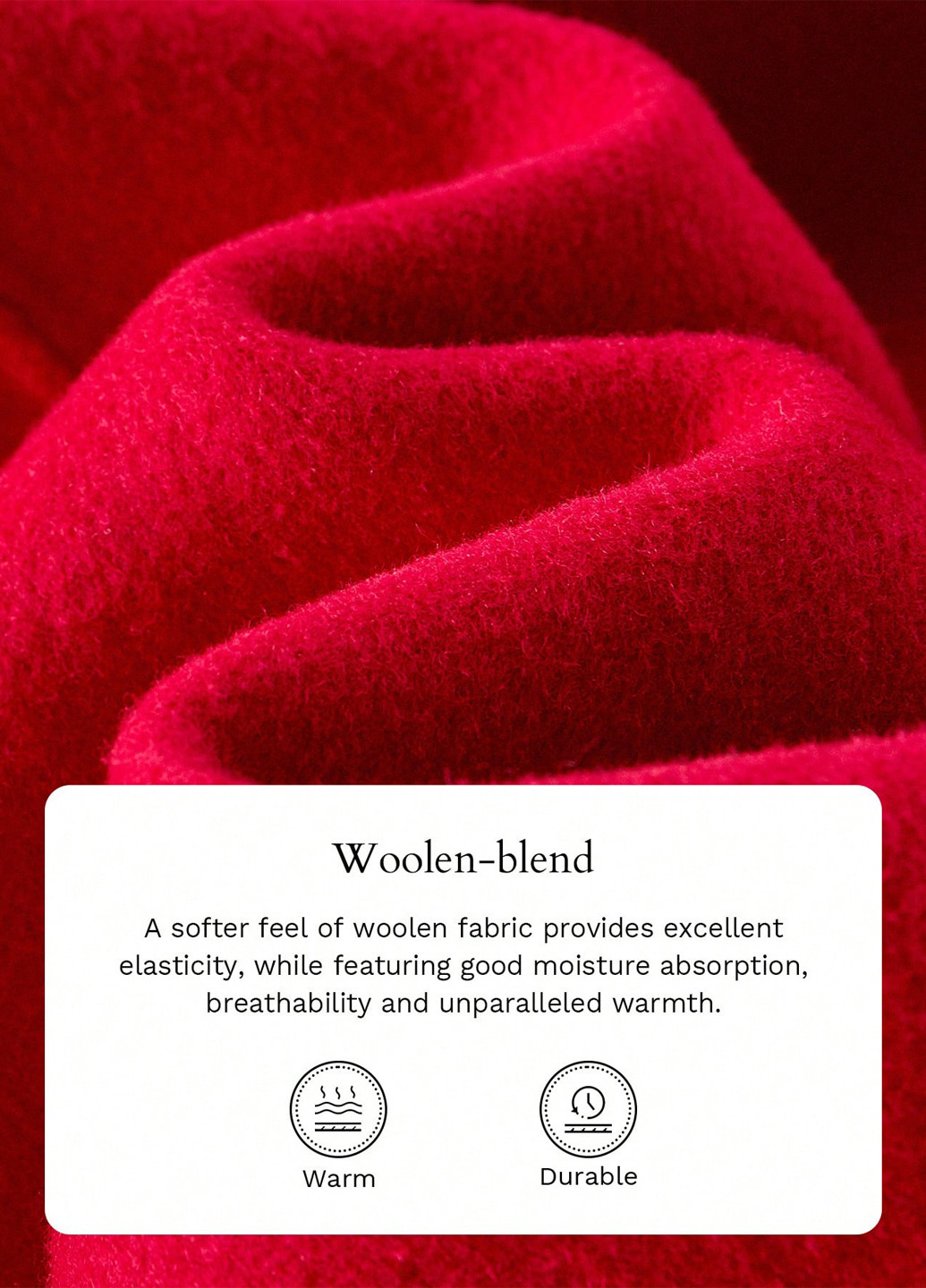 Яскраво-червоне зимнє Пальто двобортне SHEIN