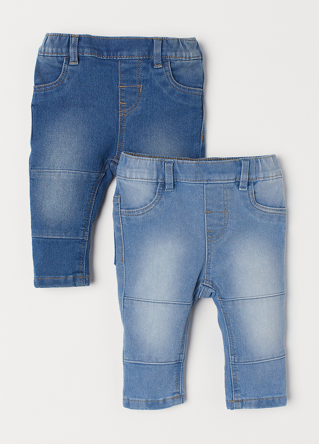 Синие демисезонные джеггинсы (2 шт.) H&M