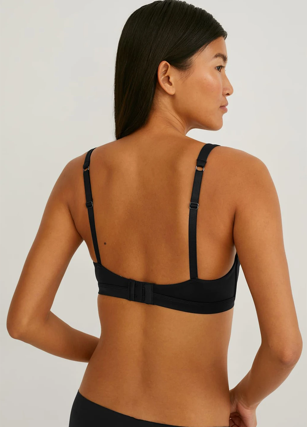 Чорний бралетт бюстгальтер C&A без кісточок поліамід, трикотаж