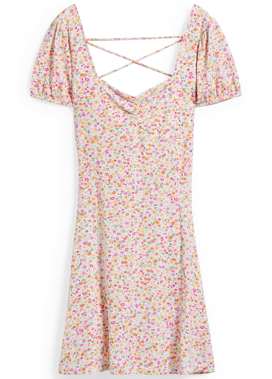 Молочна кежуал сукня C&A з квітковим принтом