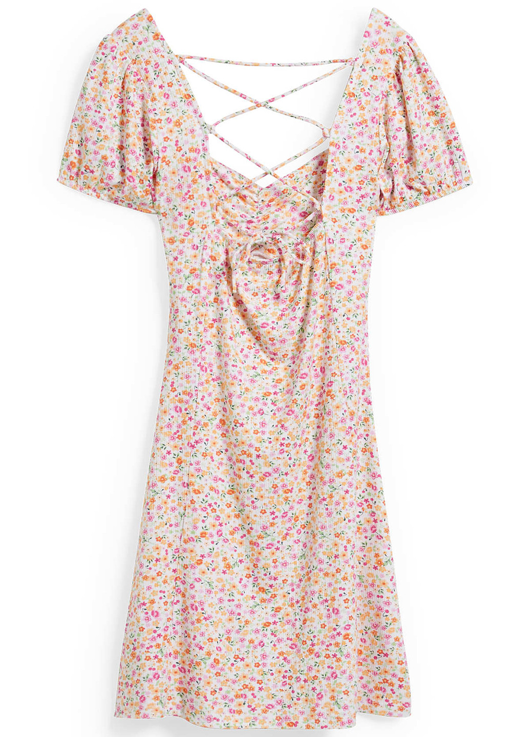 Молочна кежуал сукня C&A з квітковим принтом