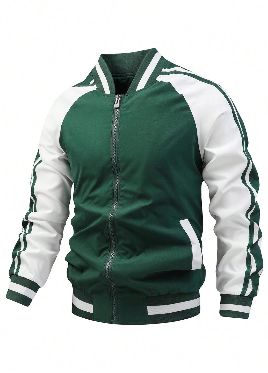 Бомбер SHEIN бейсбольный на молнии (346914875)