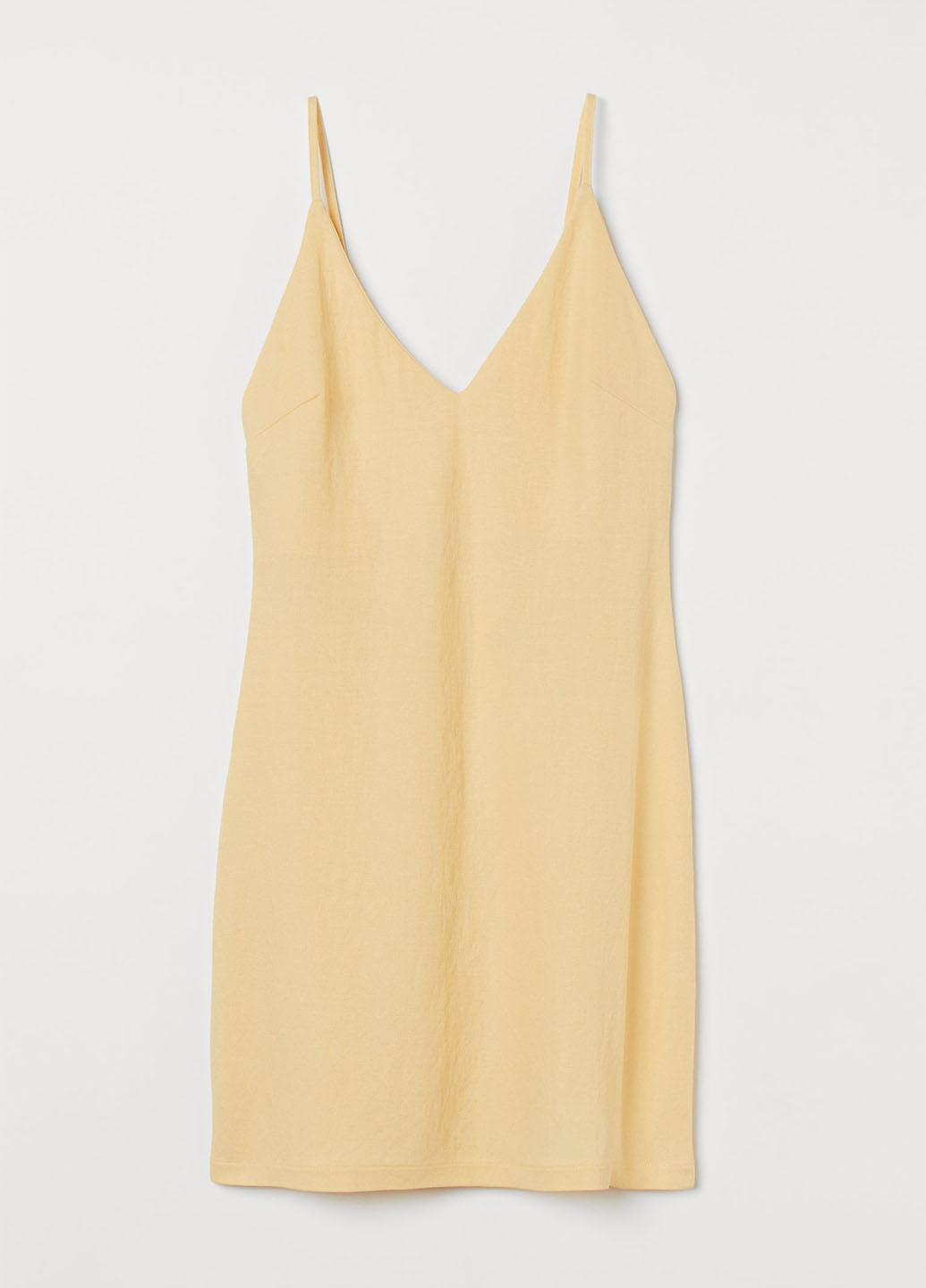 Желтое кэжуал платье H&M однотонное