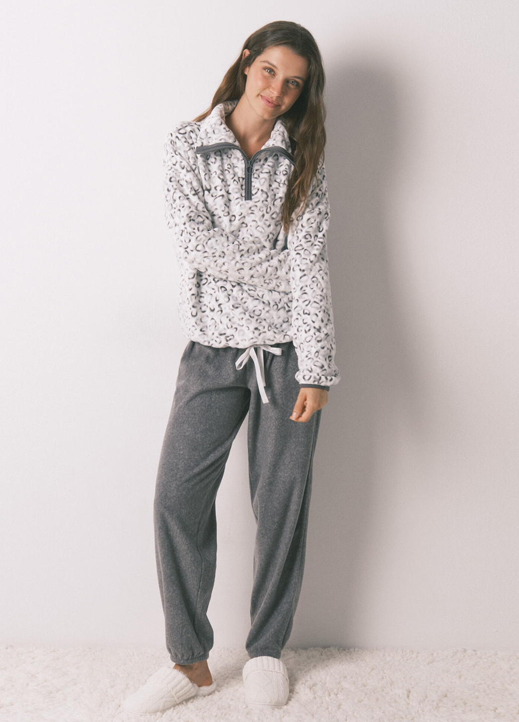 Сіра зимня піжама (кофта, штани) Women'secret