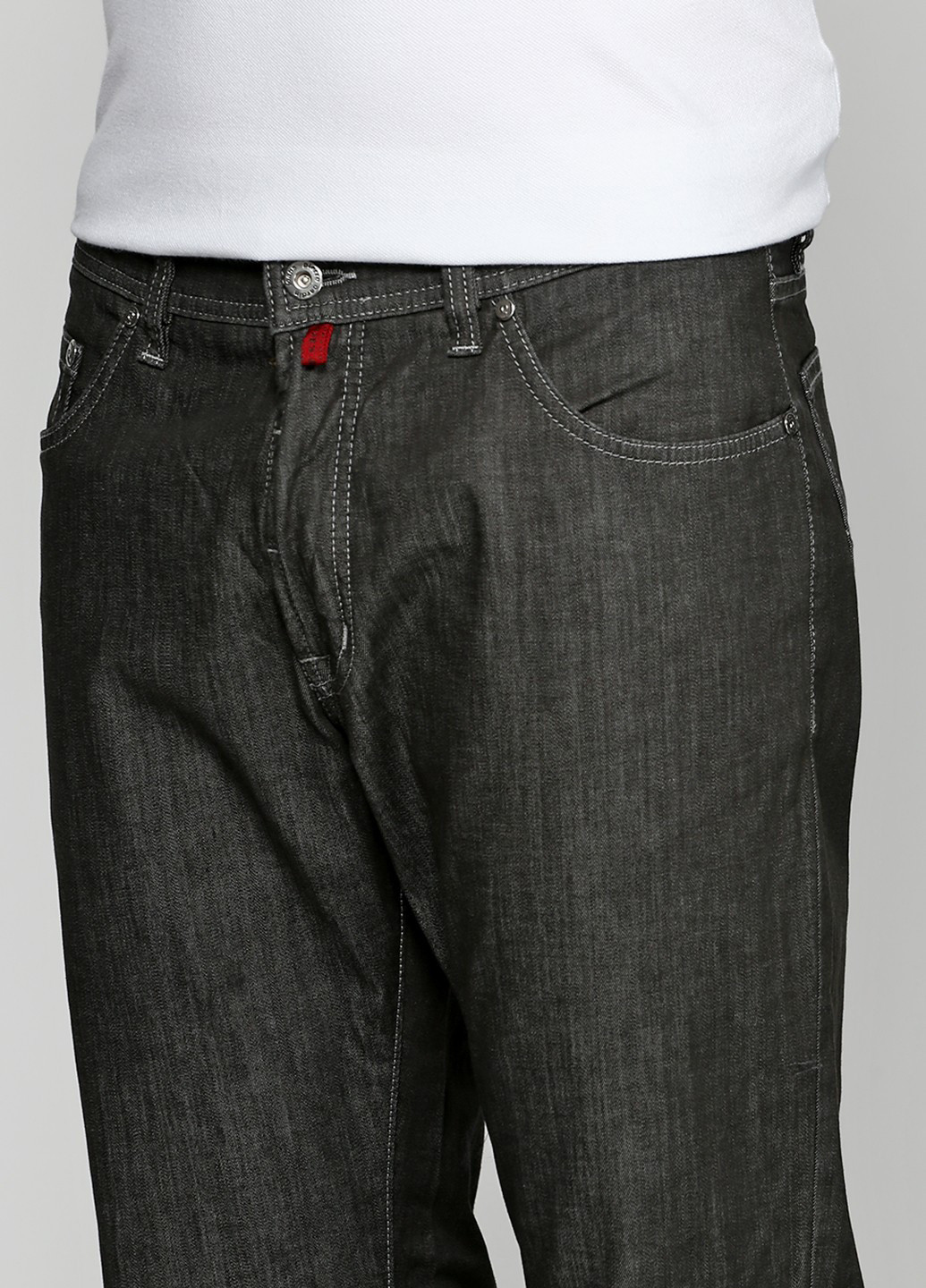 Темно-серые демисезонные прямые джинсы Pierre Cardin