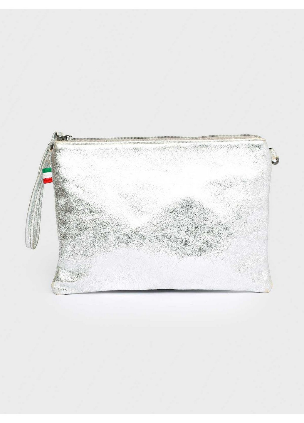 Сумка Italian Bags однотонная серебряная кэжуал