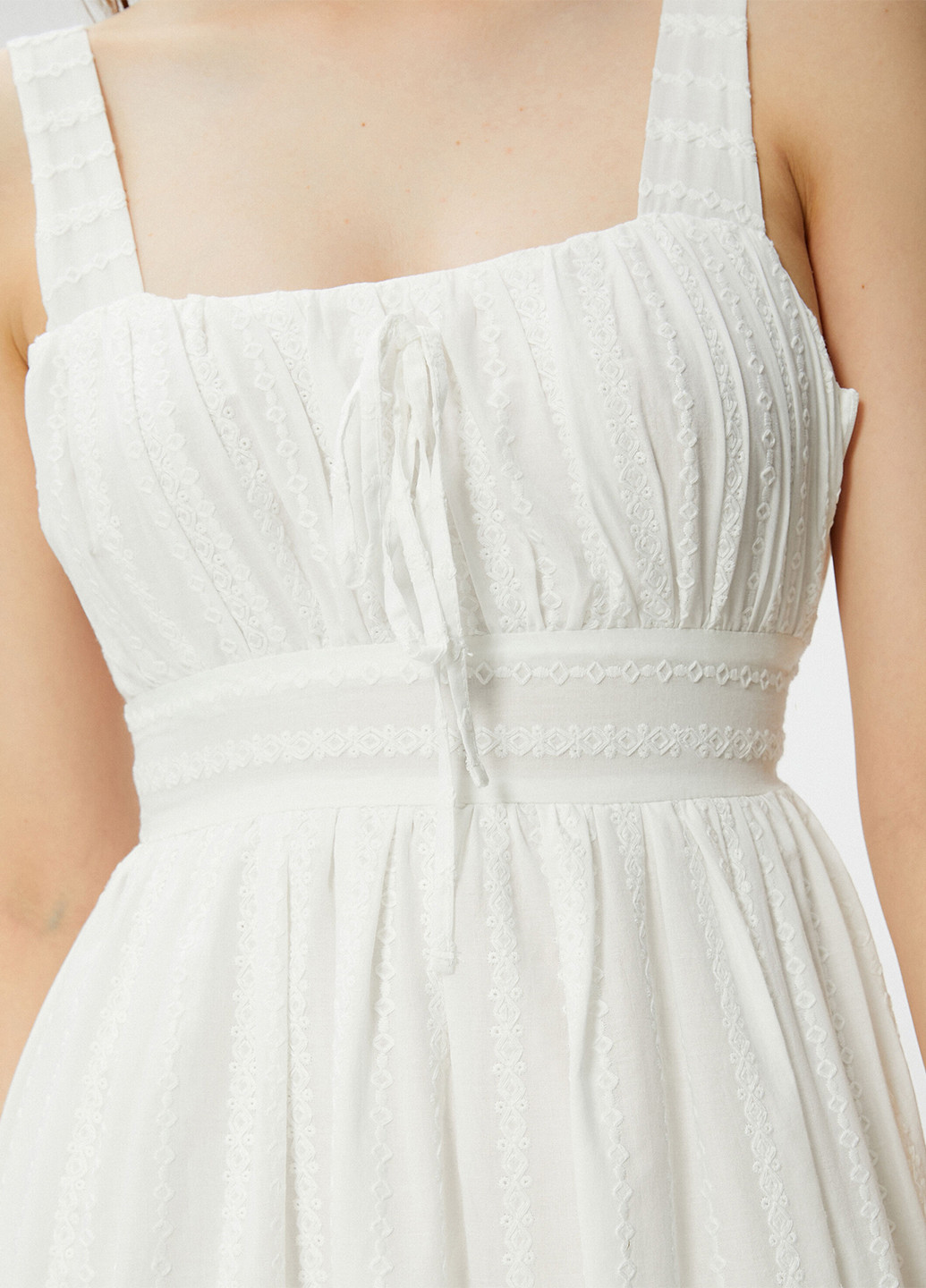 Білий повсякденний сукня в стилі армпір KOTON однотонна