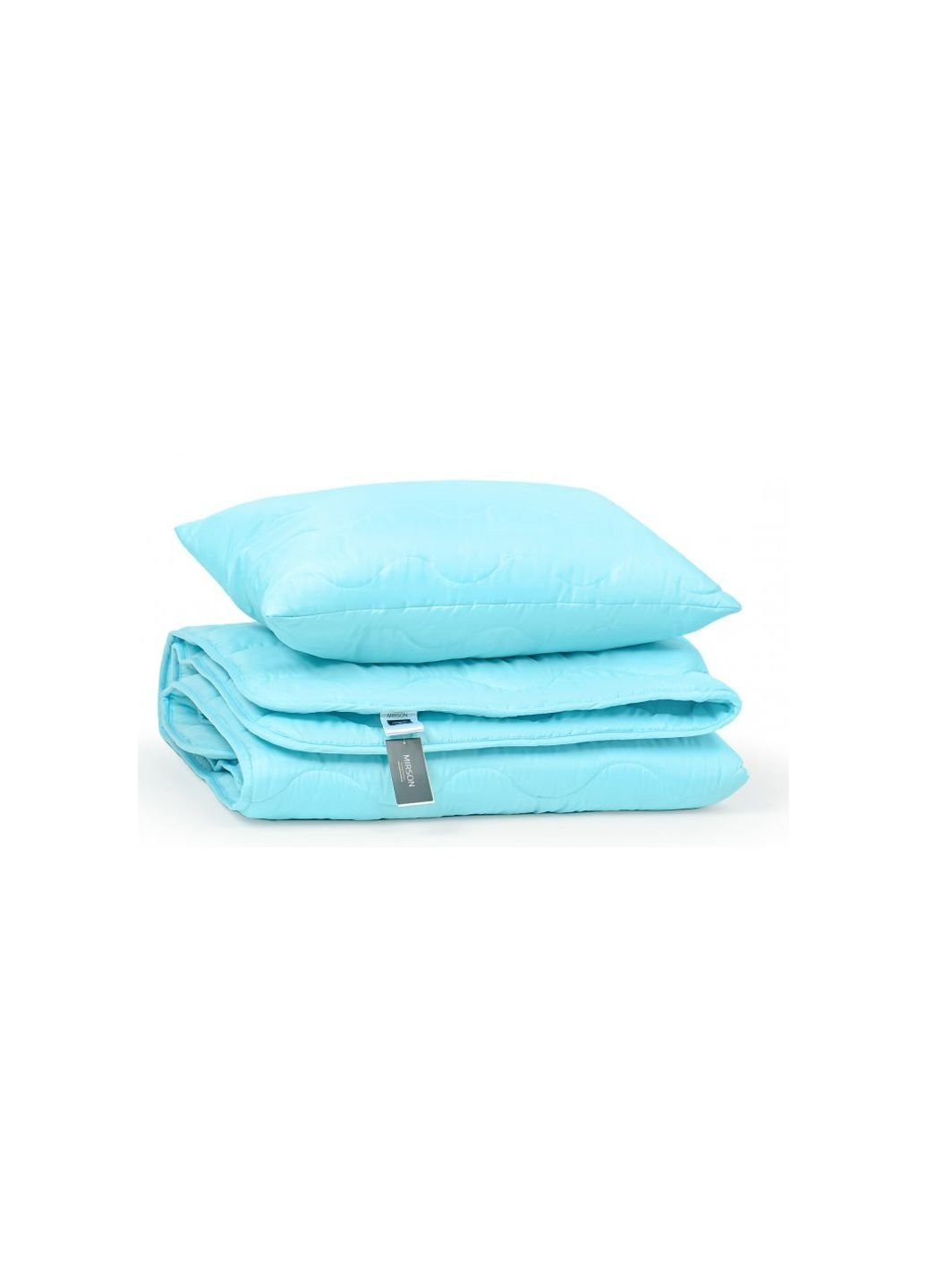 Одеяло MirSon Набор шерстяной №1676 Eco Light Blue Одеяло 155х215+ подушка (2200002656641) No Brand (254011928)