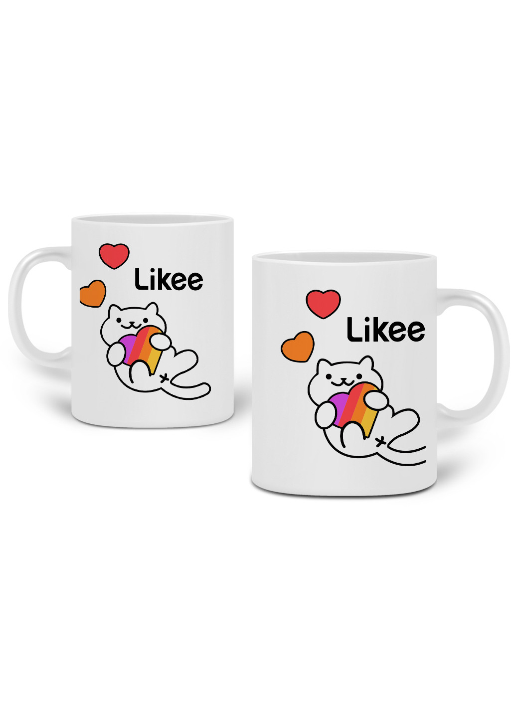 Кружка Лайк Котик (Likee Cat) 330 мл горнятко керамічне (20259-1039) MobiPrint (219778333)