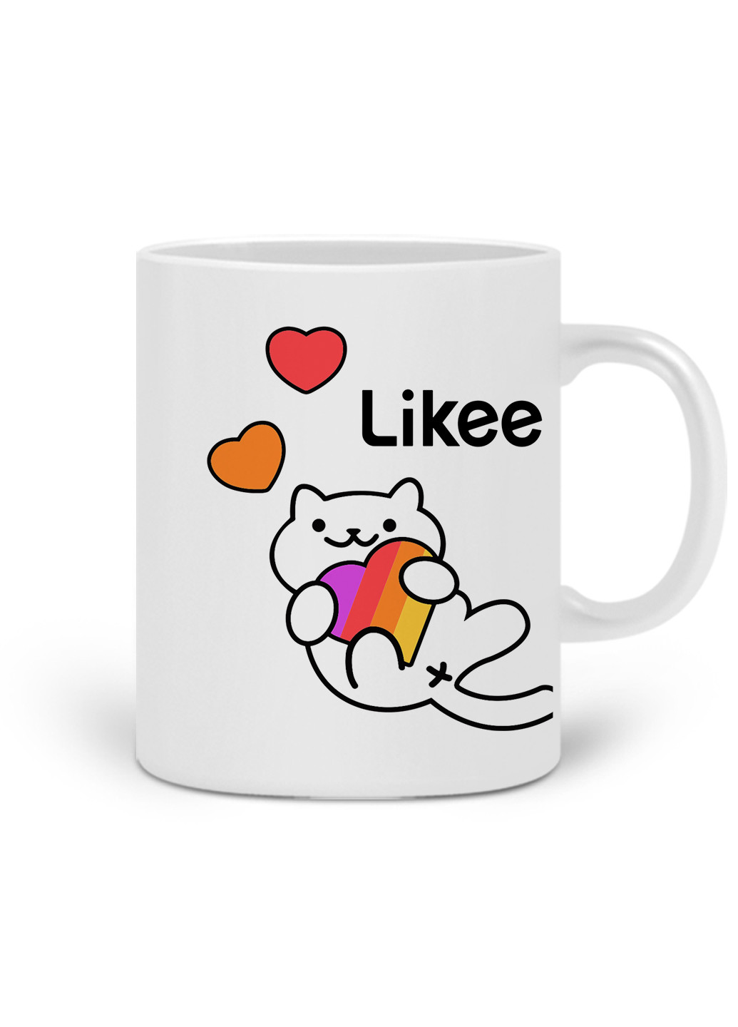 Кружка Лайк Котик (Likee Cat) 330 мл горнятко керамічне (20259-1039) MobiPrint (219778333)