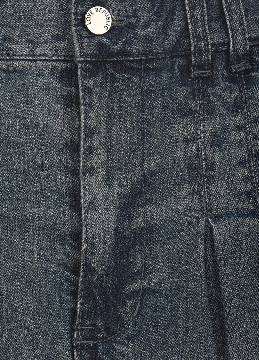 Темно-синяя джинсовая юбка LOVE REPUBLIC