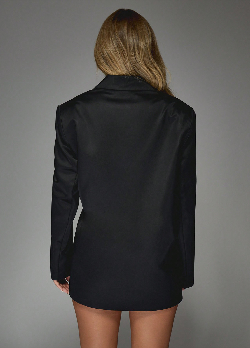 Черное кэжуал платье платье-жакет SHEIN однотонное