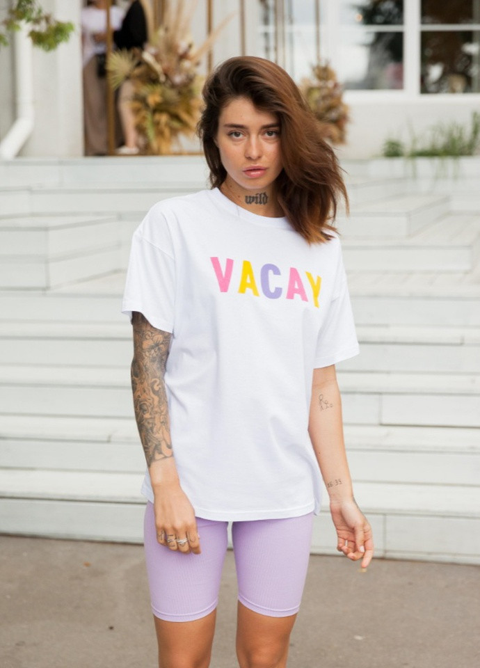 Женская футболка оверсайз Vacay Габби - (234427234)