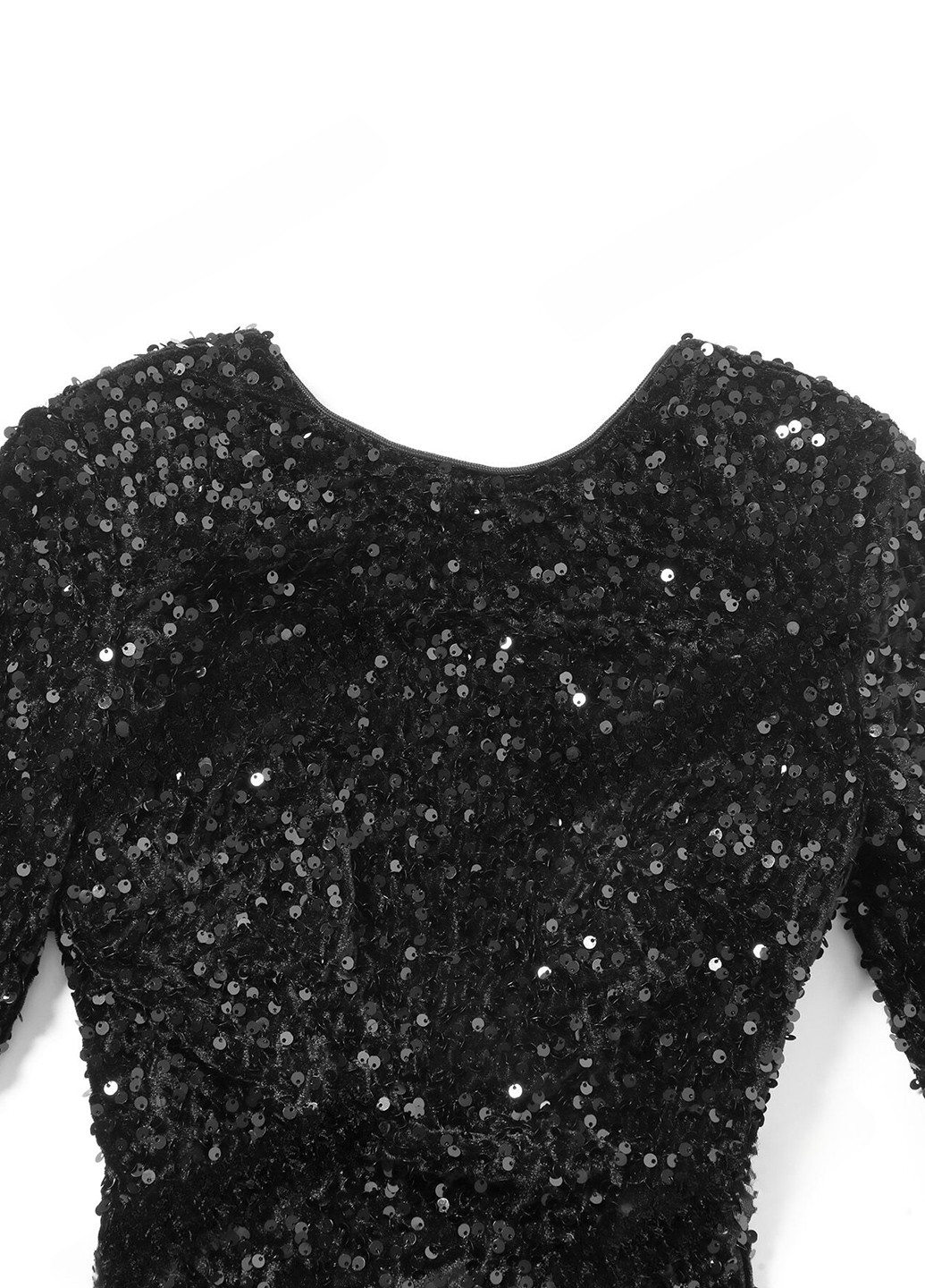 Чорна коктейльна, вечірня сукня силуетна, з відкритою спиною SHEIN однотонна