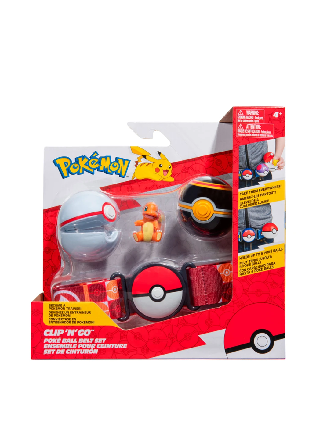 Игровой набор Пояс с покеболами Чармандер, 14х20х8 см Pokemon (278369547)