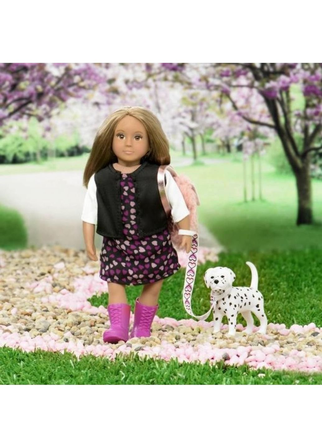 Лялька Гіа з собачкою Далматинець 15 см (LO31058Z) Lori (252245765)