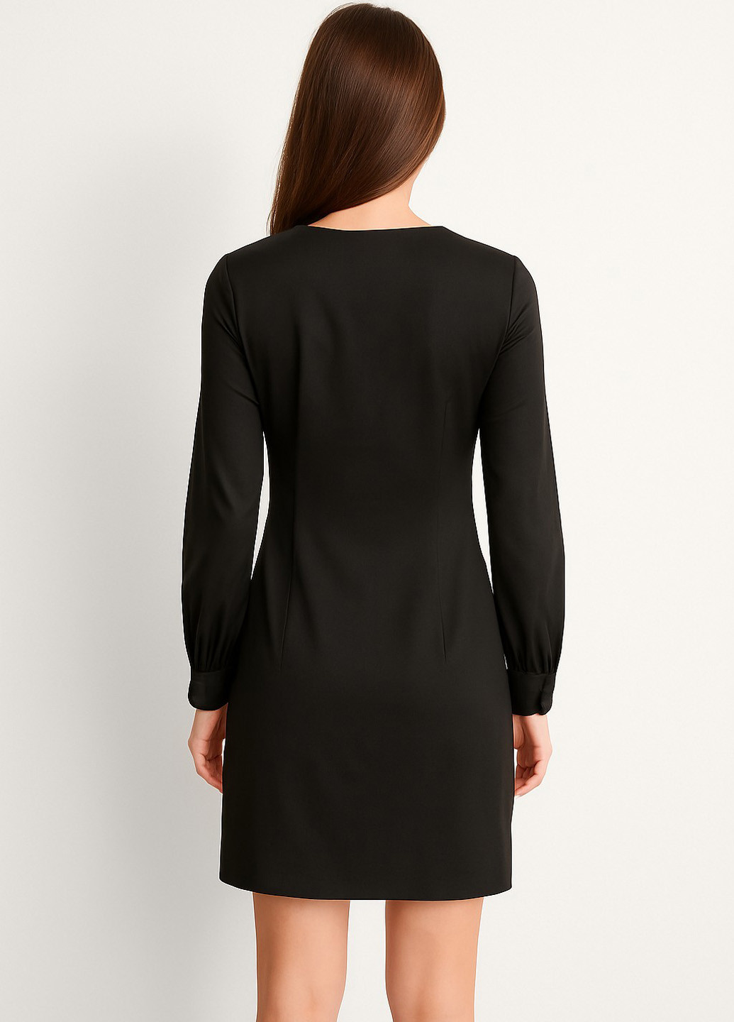 Чорна кежуал сукня футляр Sassofono однотонна