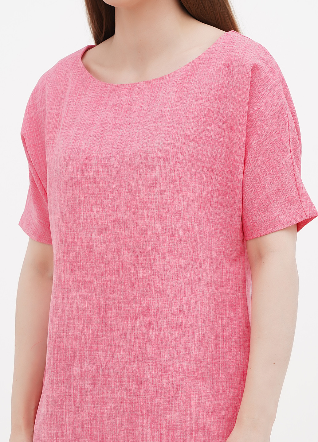 Светло-розовое кэжуал платье а-силуэт Maurini однотонное