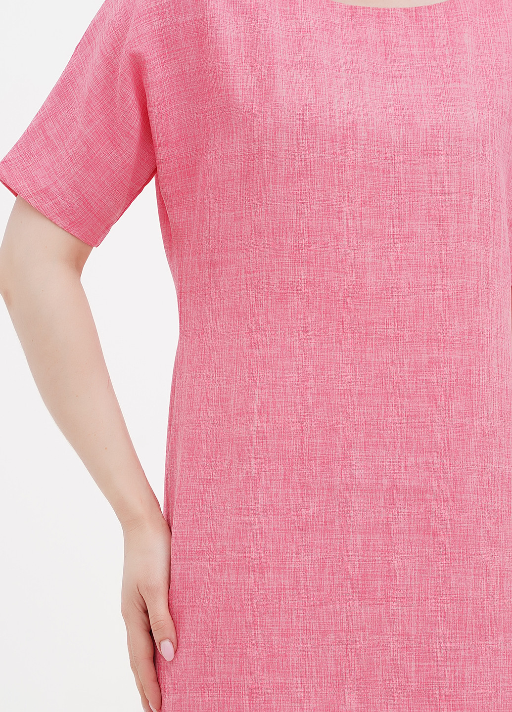 Светло-розовое кэжуал платье а-силуэт Maurini однотонное