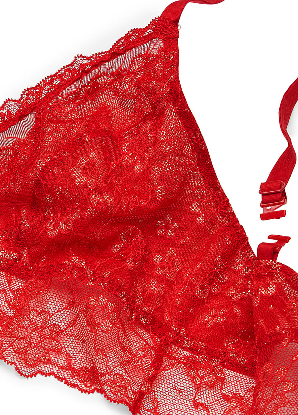 Червоний демісезонний комплект білизни (бюстгальтер, трусики) Victoria's Secret