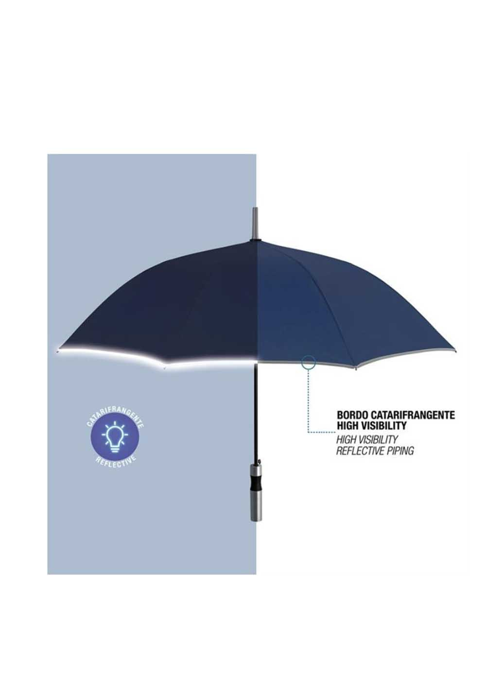 Тёмно-синий зонт Perletti большой система антиветер (363640819)