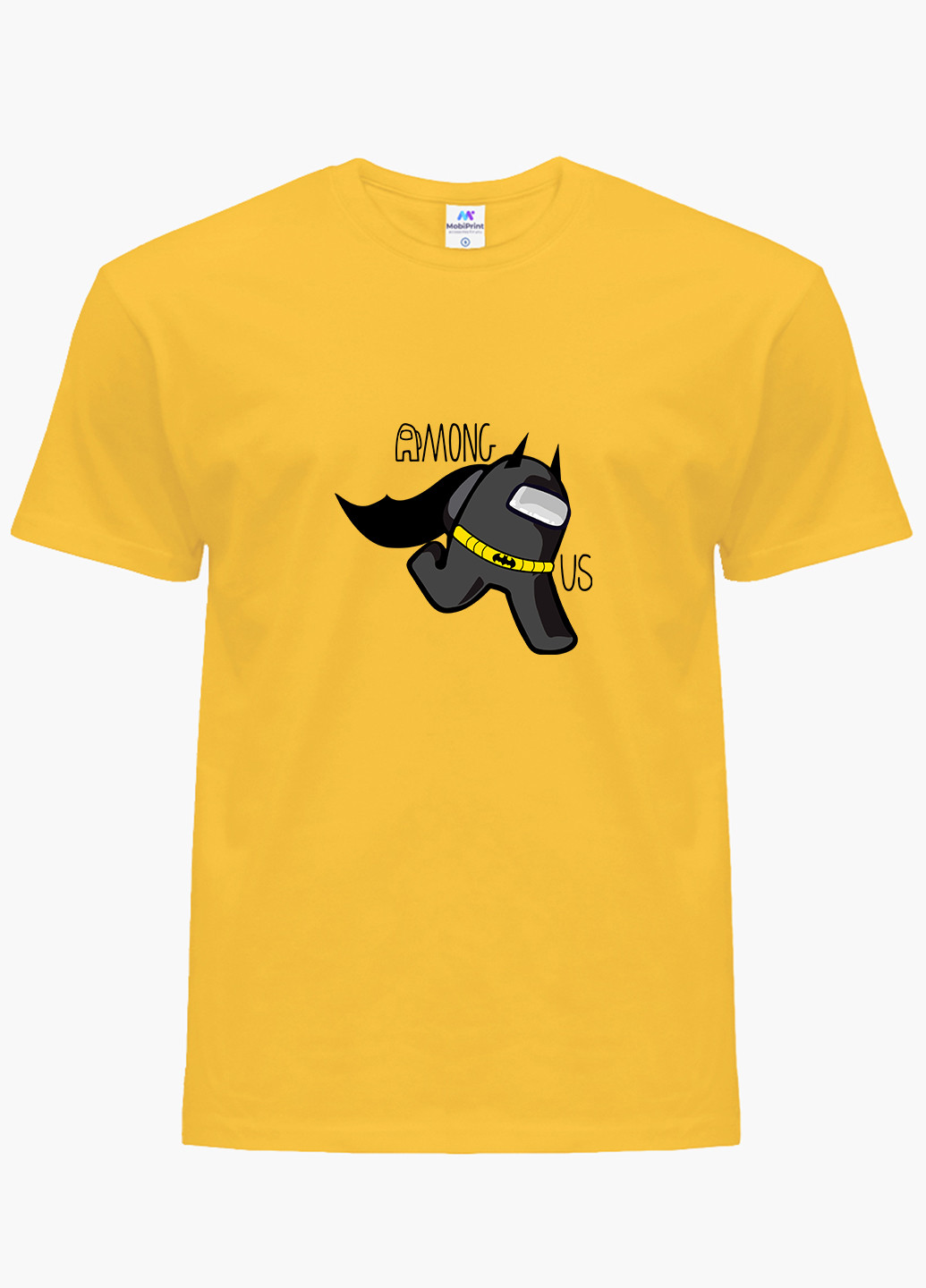 Жовта демісезонна футболка дитяча амонг ас бетмен бетмен (among us batman) (9224-2430) MobiPrint